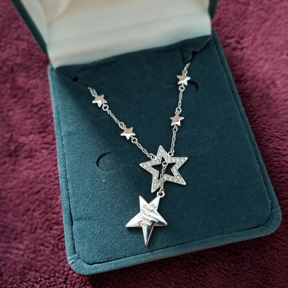 Engraved sterling silver necklace for daughter